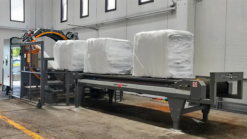 On image:CW2200 Bale Wrapper in Italy