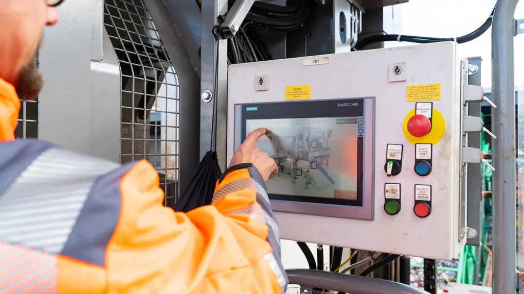 On Image: Plastic Recycling PET plastic bales dewiring fully automatic